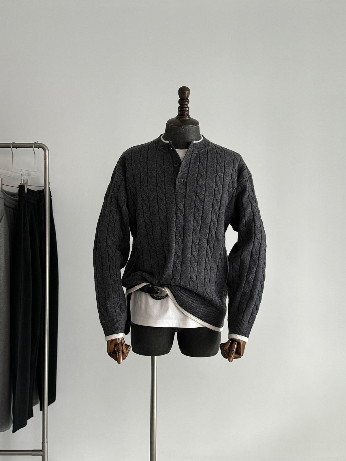 Casual Two-Piece Look Knit Top