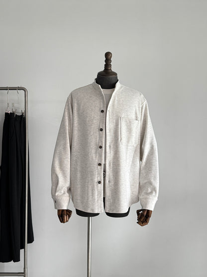 Stand Collar Pocket Sweatshirt Cardigan
