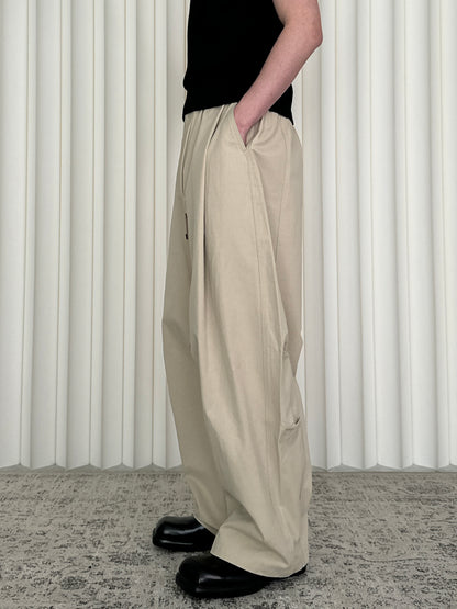 Pleated Parachute Cargo Pants