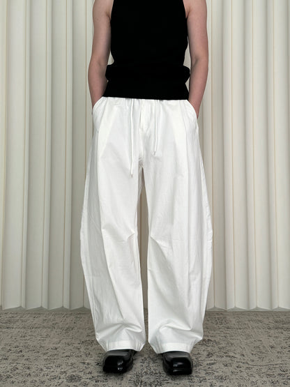 Pleated Parachute Cargo Pants