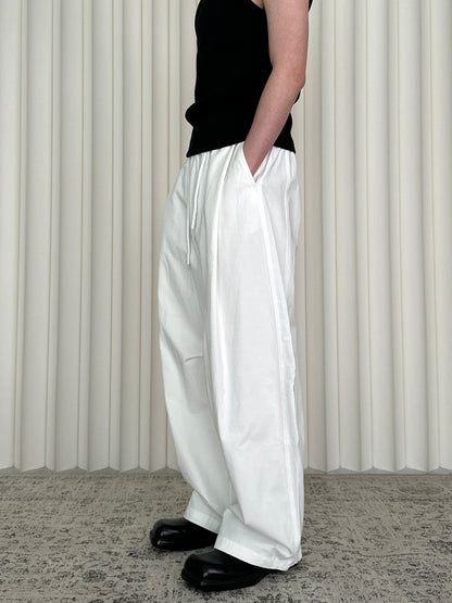 Pleated Parachute Cargo Pants