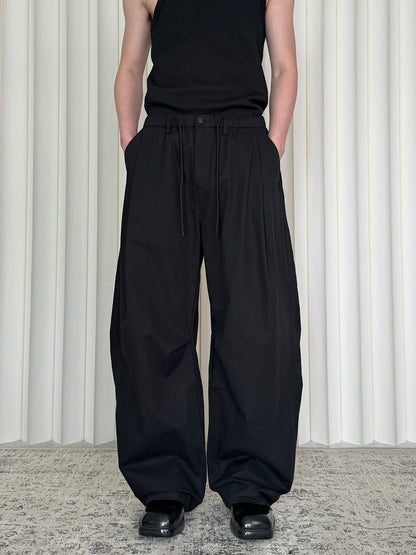 Pleated Parachute Cargo Pants