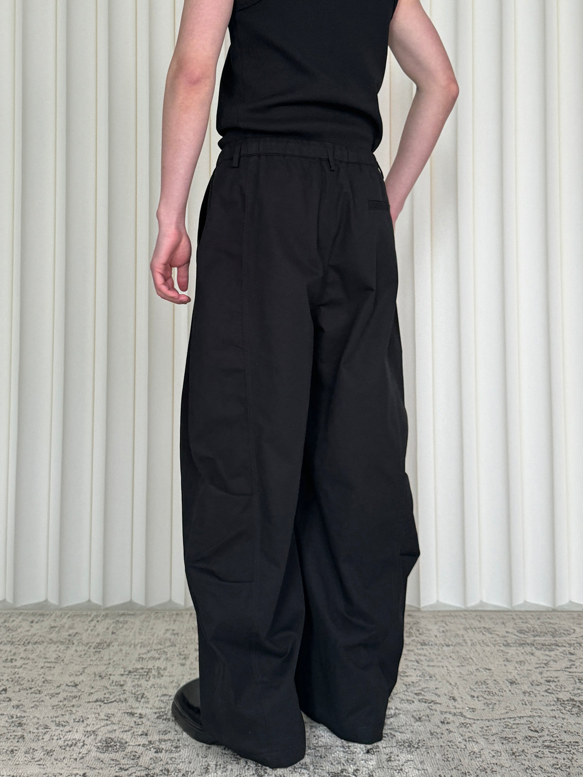Pleated Parachute Cargo Pants
