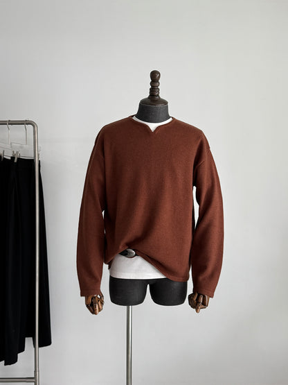 Merino Wool V-Neck Pullover Sweater