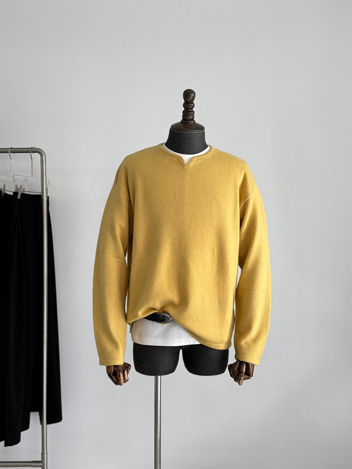 Merino Wool V-Neck Pullover Sweater
