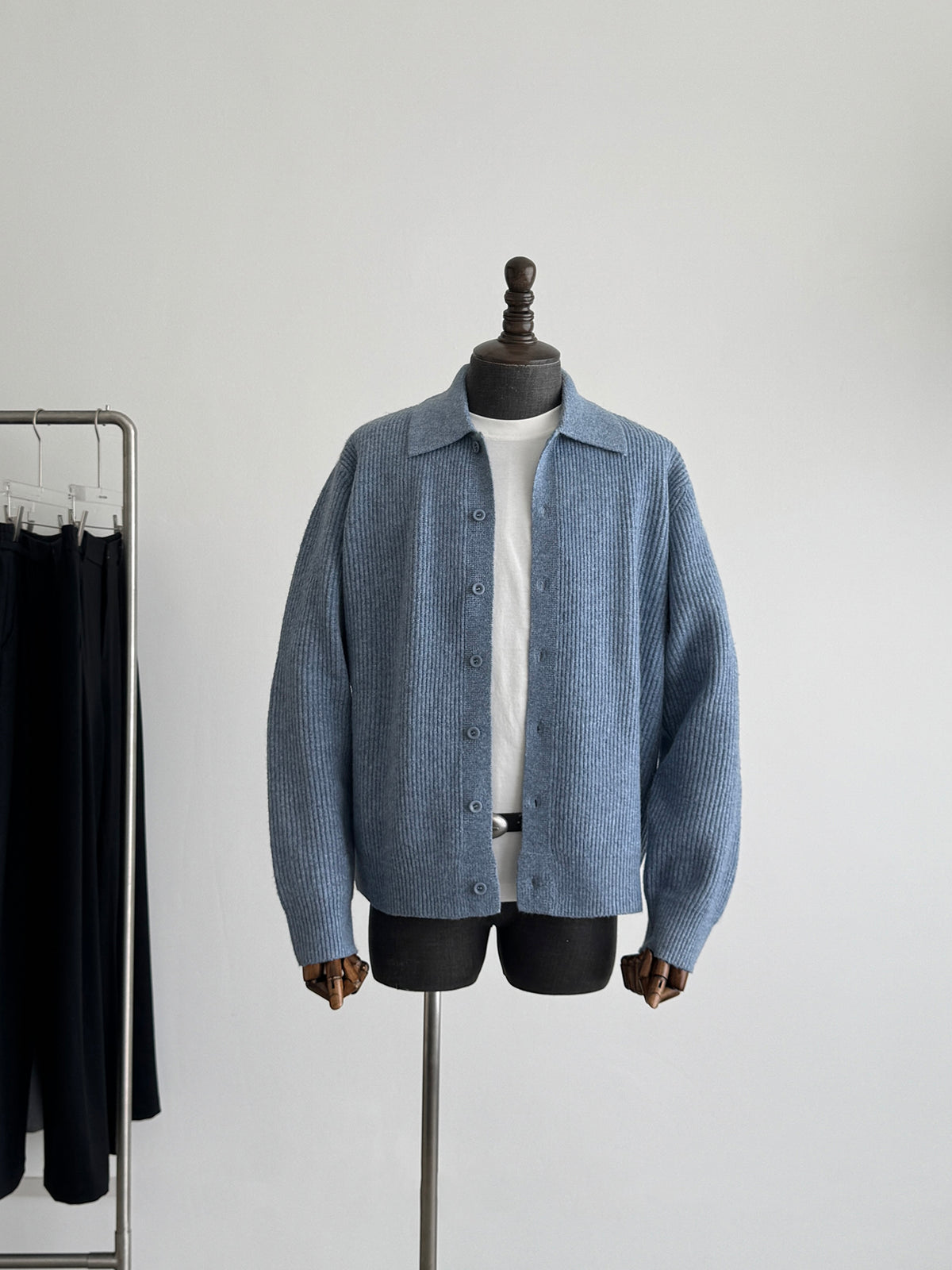 Minimalist Relaxed Wool-Blend Sweater Coat