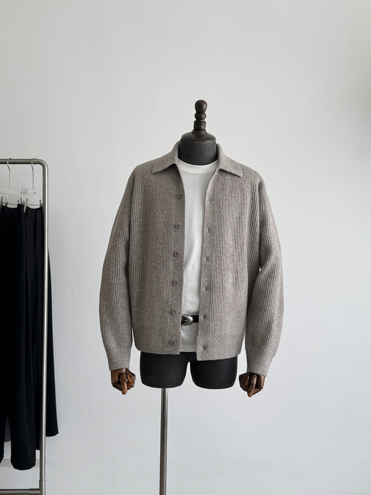 Minimalist Relaxed Wool-Blend Sweater Coat