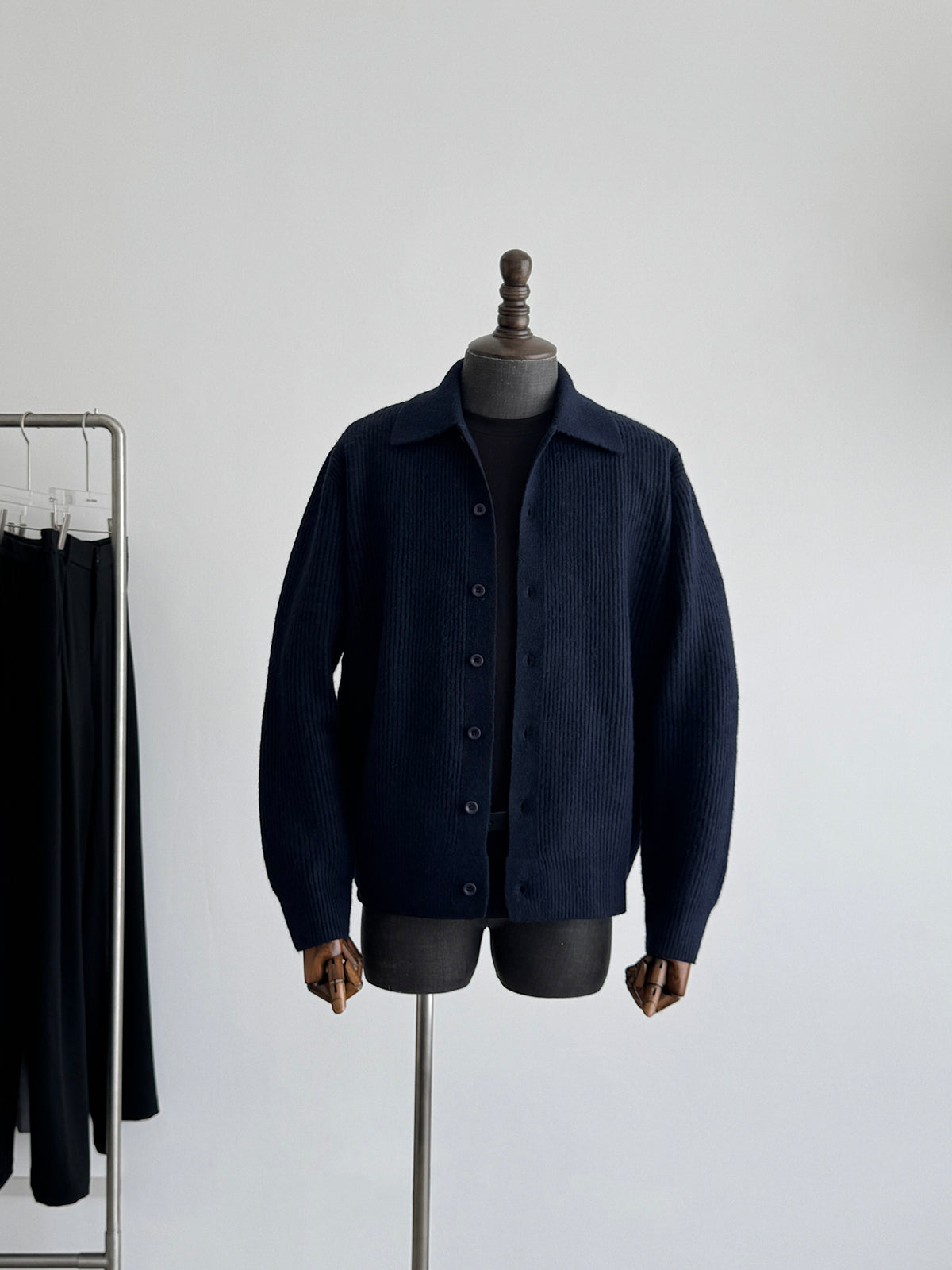 Minimalist Relaxed Wool-Blend Sweater Coat