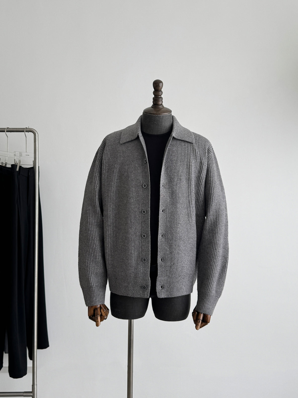 Minimalist Relaxed Wool-Blend Sweater Coat