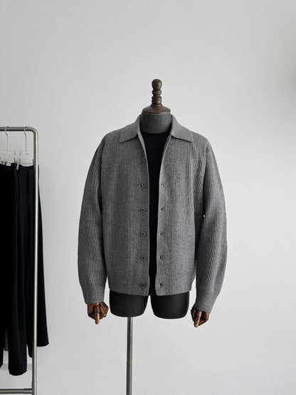 Minimalist Relaxed Wool-Blend Sweater Coat