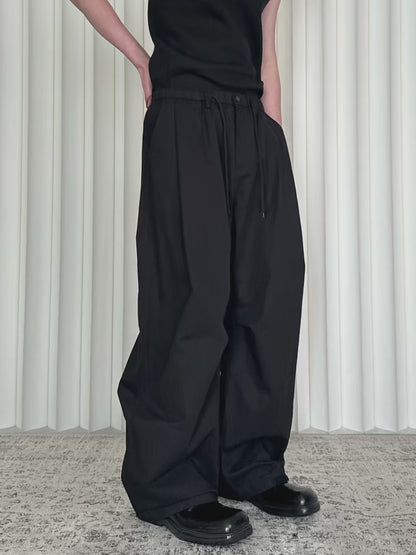 Pleated Parachute Cargo Pants