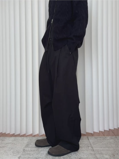 Pleated Parachute Cargo Pants